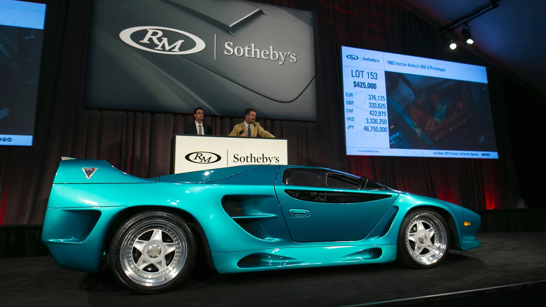 $615,500 | 1993 Vector Avtech WX-3 Prototype | Auction Link: RM-Sotheby's