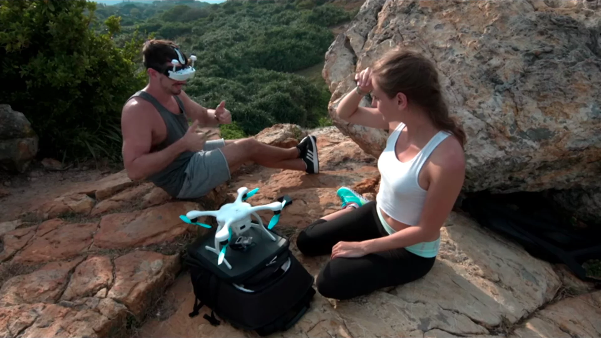 Ehang claims data is transmitted between the drone and user's phone at 5.8 GHz with zero latency up to 3,000 ft (914 m) away