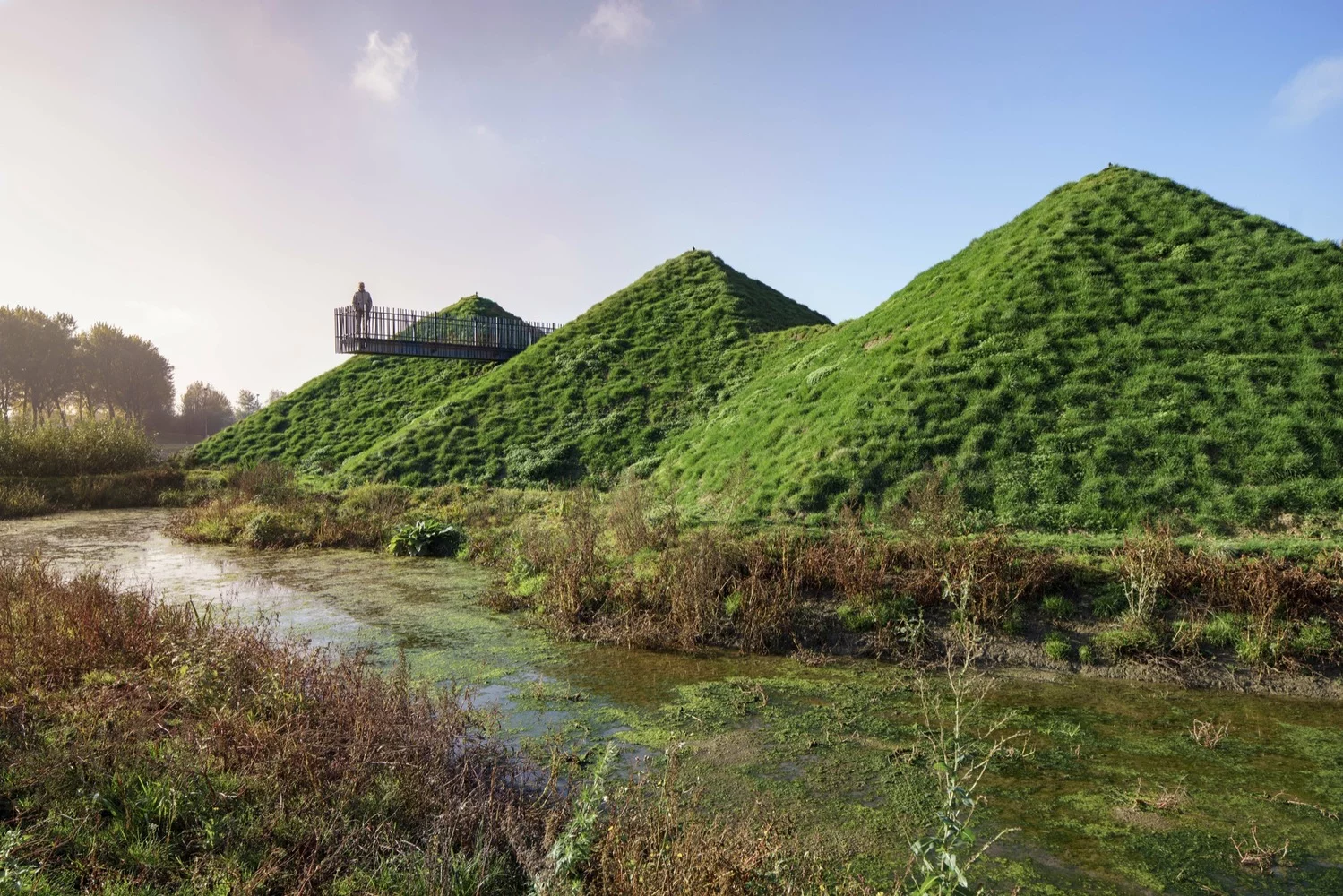 Biesbosch Museum Island is a spectacular green-covered building that blends an artificial structure with an organic quality. From certain angles you wouldn’t even know there is a building there