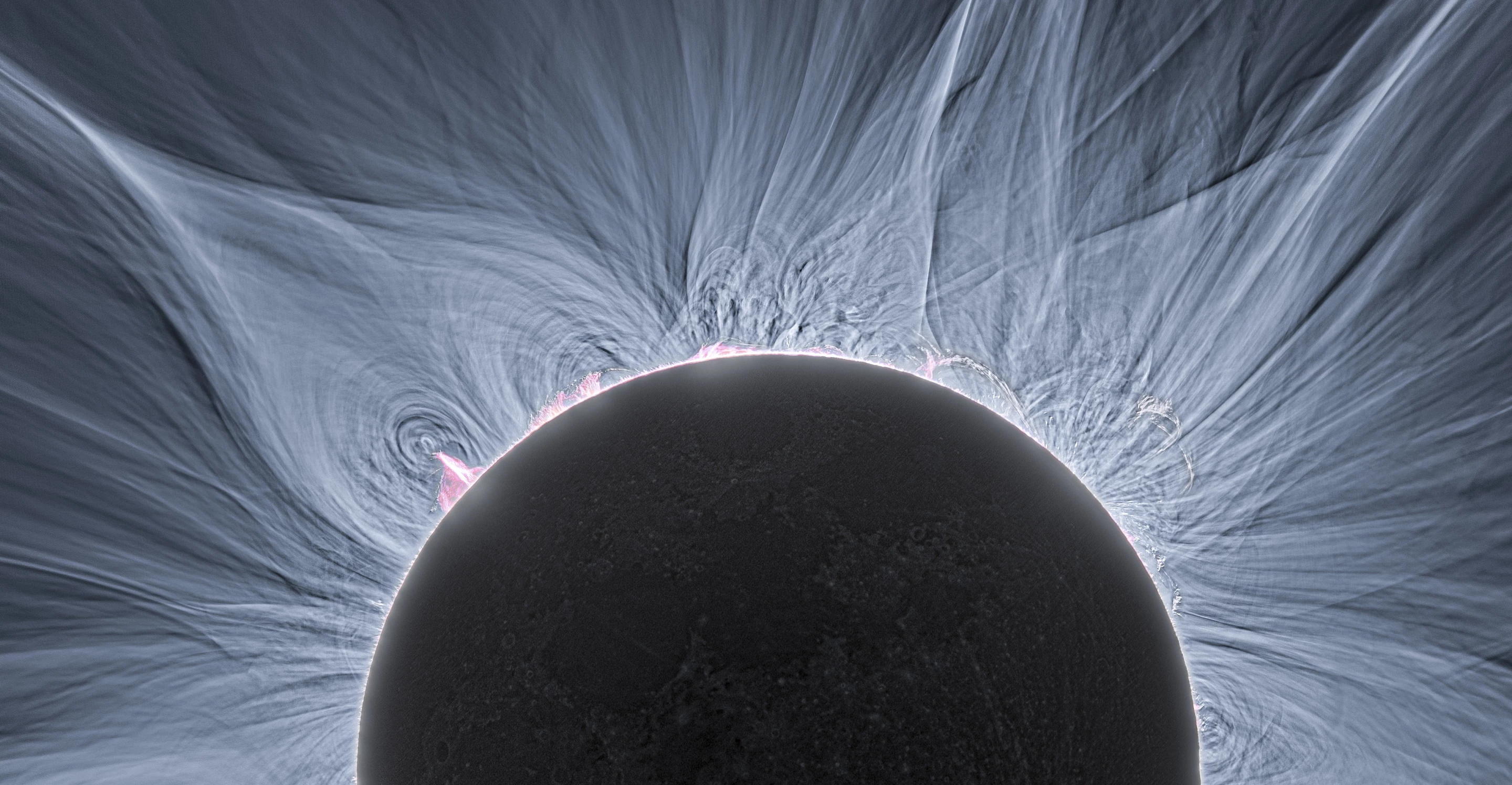 Solar System Second Runner-Up: Phil Hart – "2023 Solar Eclipse." Hart's close-up of the eclipse over Exmouth was created using multiple telescopes, video frames, and RAW exposures, demonstrating his dedication to capturing the event in incredible detail