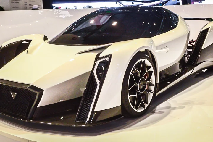 Singapore's first electric supercar, the Dendrobium by Vanda Electrics, is unveiled in Geneva