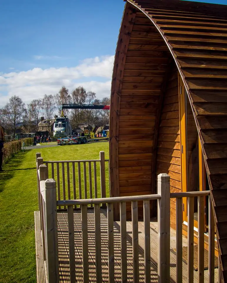 Helicopter Glamping is located on the MainsFarm Wigwams campsite in Scotland