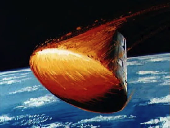 Artists rendering of a Mars entry vehicle (Image: NASA)