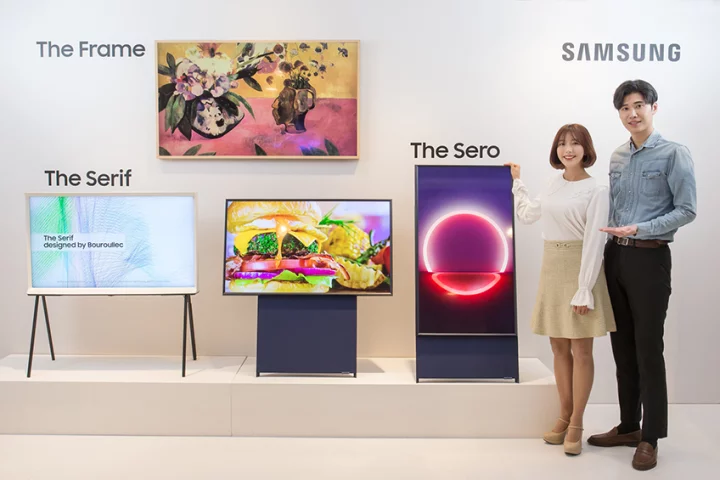 The Samsung Sero (right) along with the Serif, which we've covered previously