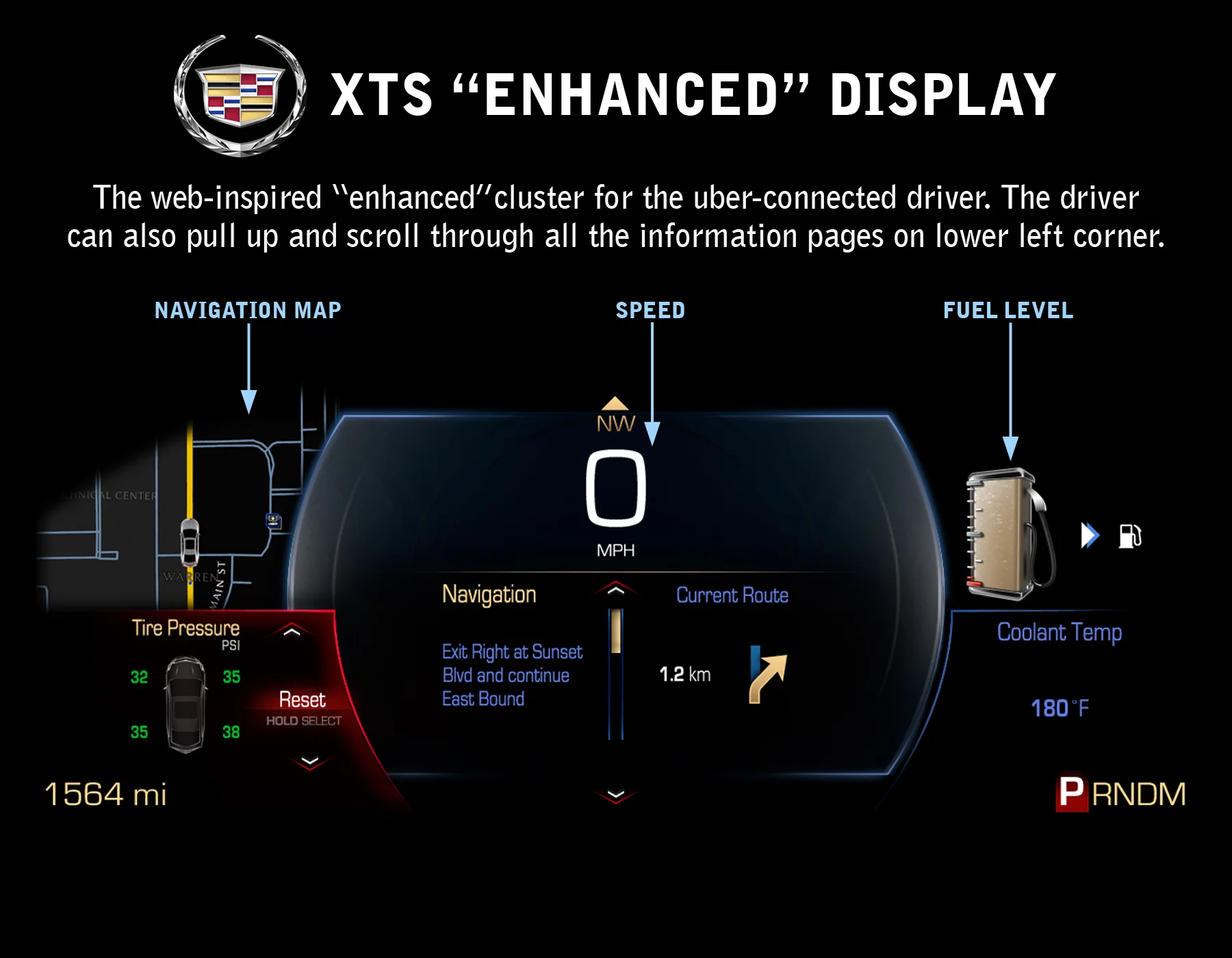 Cadillac XTS "Enhanced" display