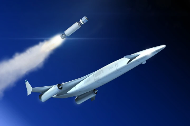 Artist’s impression of the release of an upper-stage from a next-generation SABRE-powered reusable launch vehicle