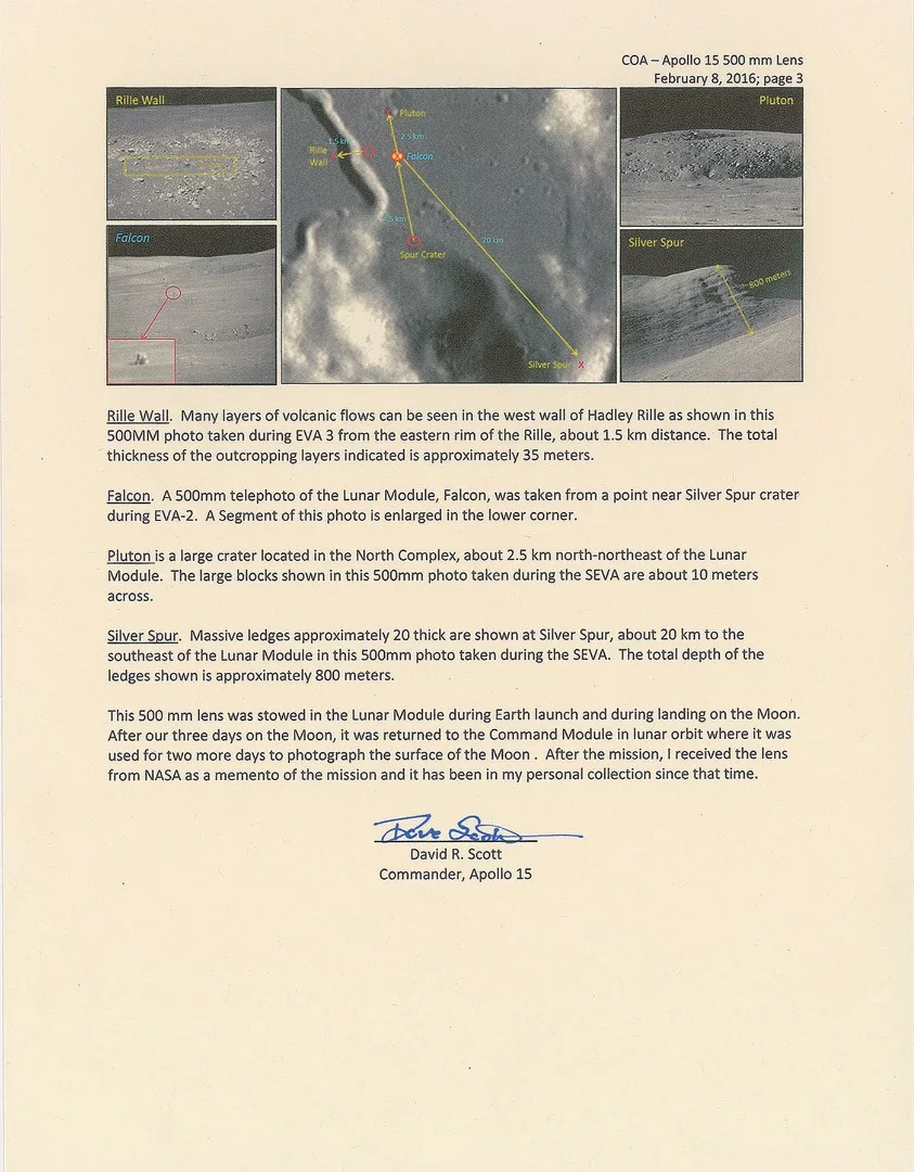 Letter of authentication from Colonel Scott, third page