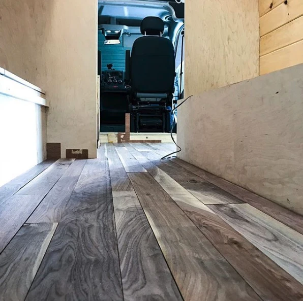 Hardwood flooring is another rustic, homey touch