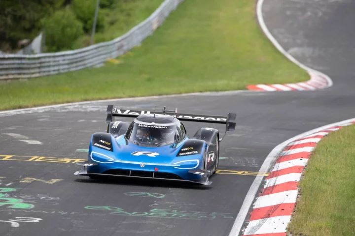 Volkswagen's ID.R in action at Nürburgring-Nordschleife