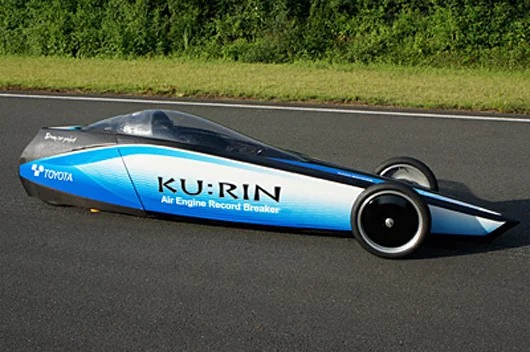 Toyota Industries Corporation recently set a speed record for compressed air cars, by sending its KU:RIN up to 129.2 km/h (80.3 mph)