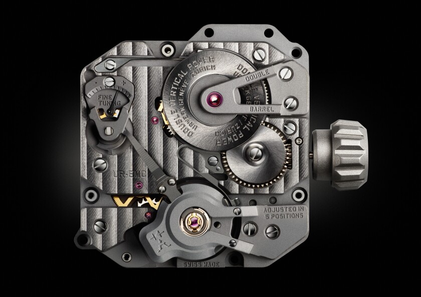 The Urwerk EMC's movement contains an built-in electronics board