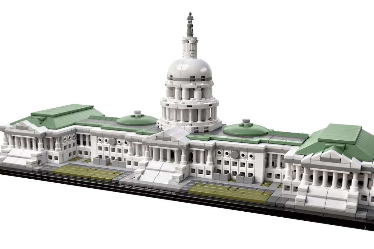 The U.S. Capitol Lego set includes over 1,000 pieces