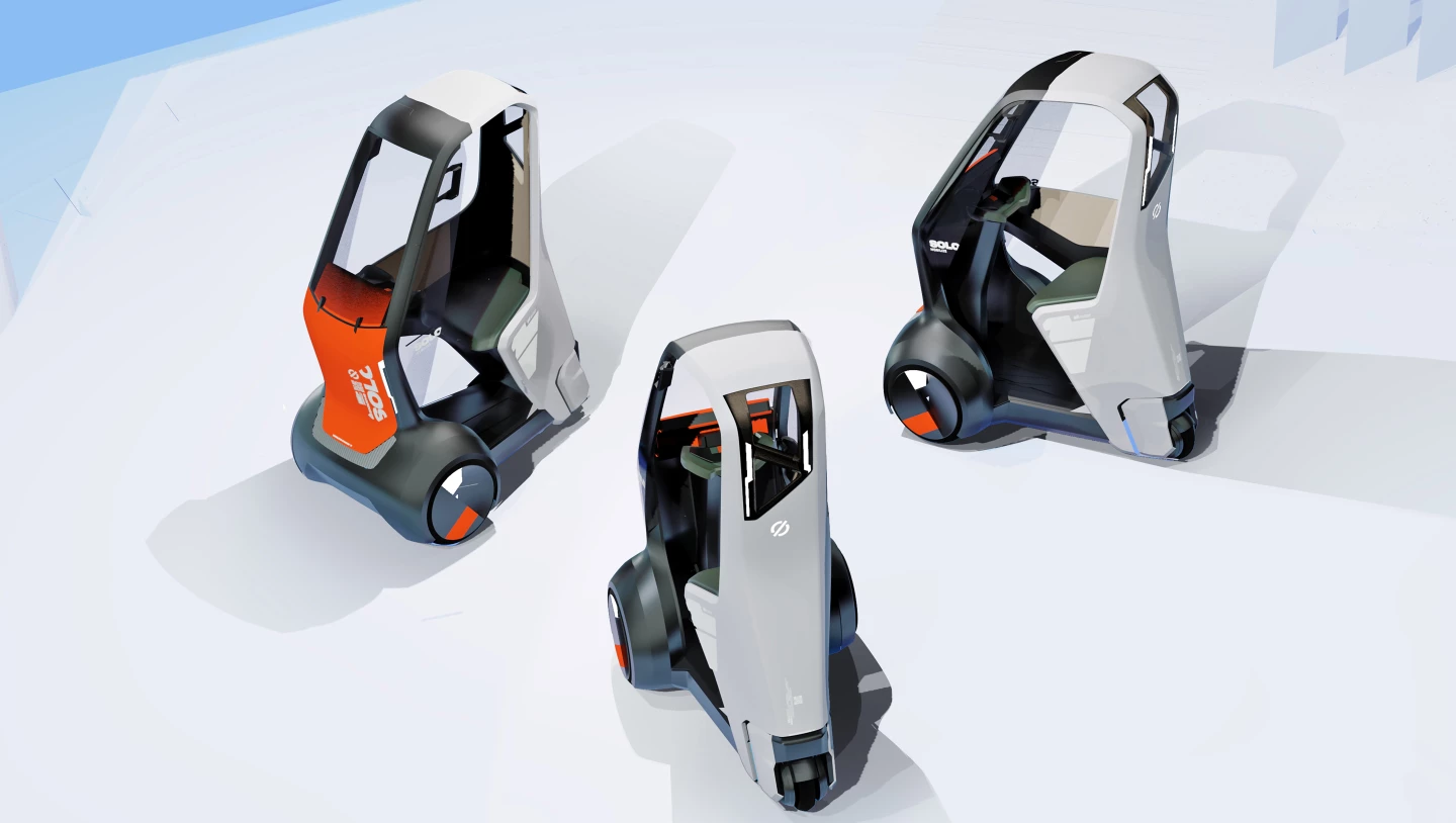 Renault's Mobilize brand is also exploring single-occupancy electric mobility with the three-wheeled Solo concept