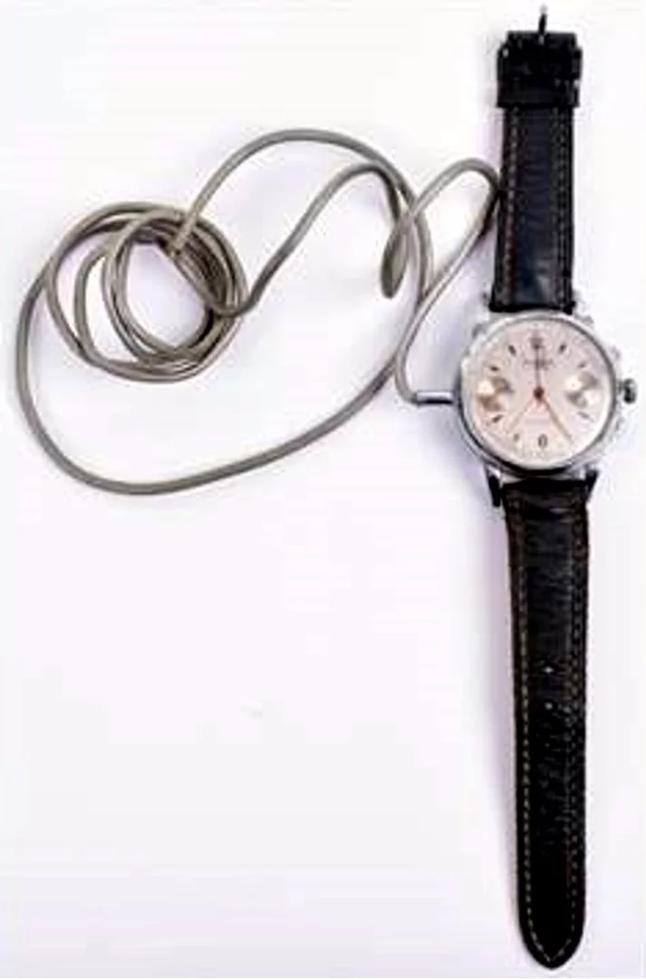 A watch concealing a hidden microphone