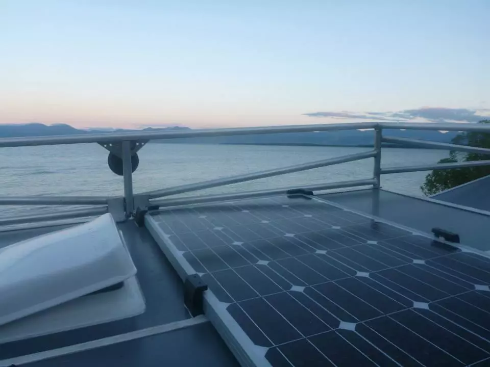 The Ecombo comes standard with a 100W solar panel on the roof