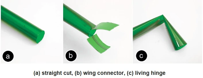 Various connectors, bearings, and hinges can be made with the device