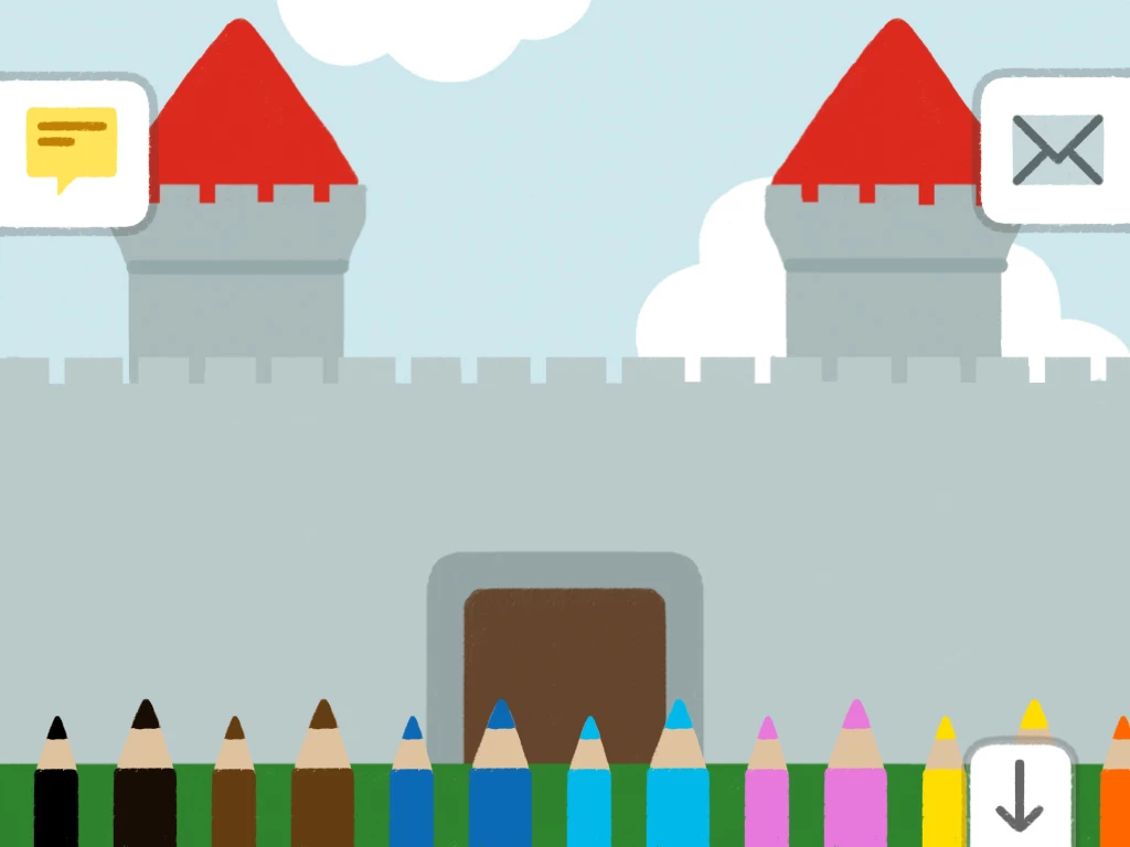 While the brushes let children create digital artworks, the pencils give little ones the opportunity to write things with their fingers