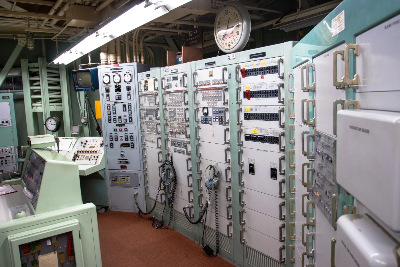 Part of the control room electronics