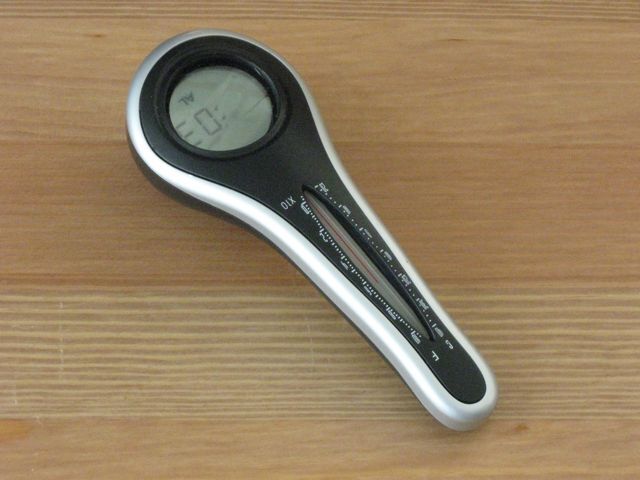 A digital thermometer used by Paranormal Explorers