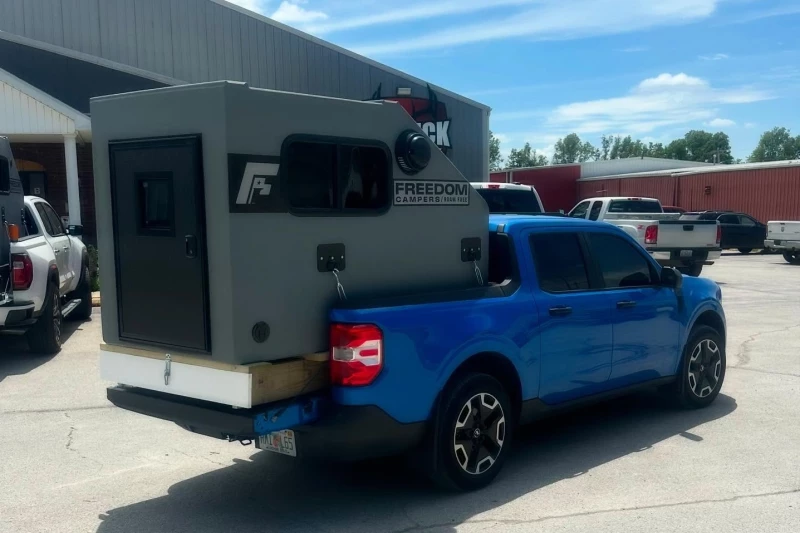 Freedom Camper solo Toyota Tacoma and trailer camper pod