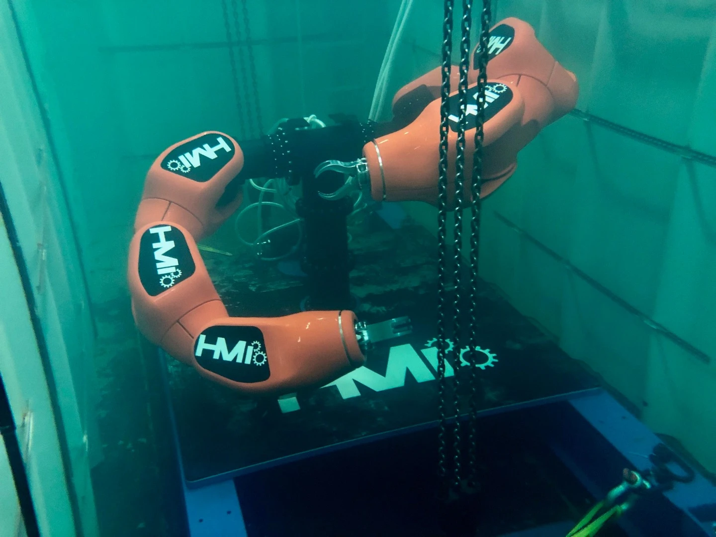 The Aquanaut's manipulator arms are tested