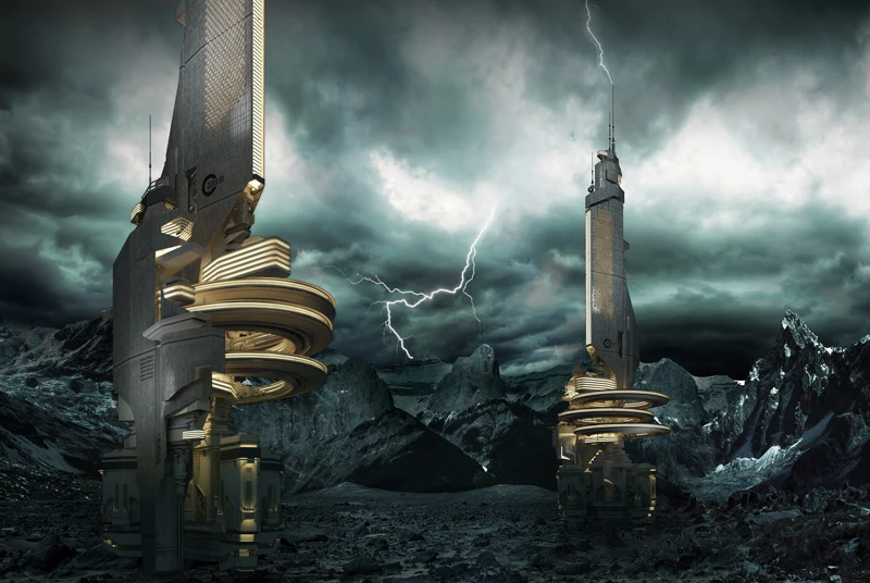 Honorable mention: Zero Skyscraper by Ekkaphon Puekpaiboon is a data-vault city from which to rebuild after the inevitable forthcoming apocalypse