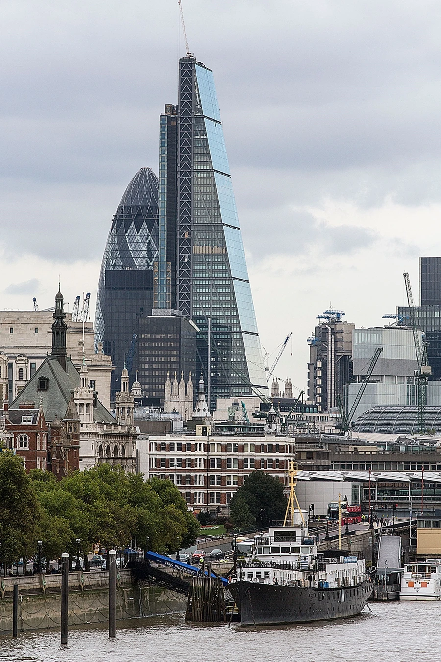 The Leadenhall Building is located directly opposite Lloyds of London and close to the Gherkin
