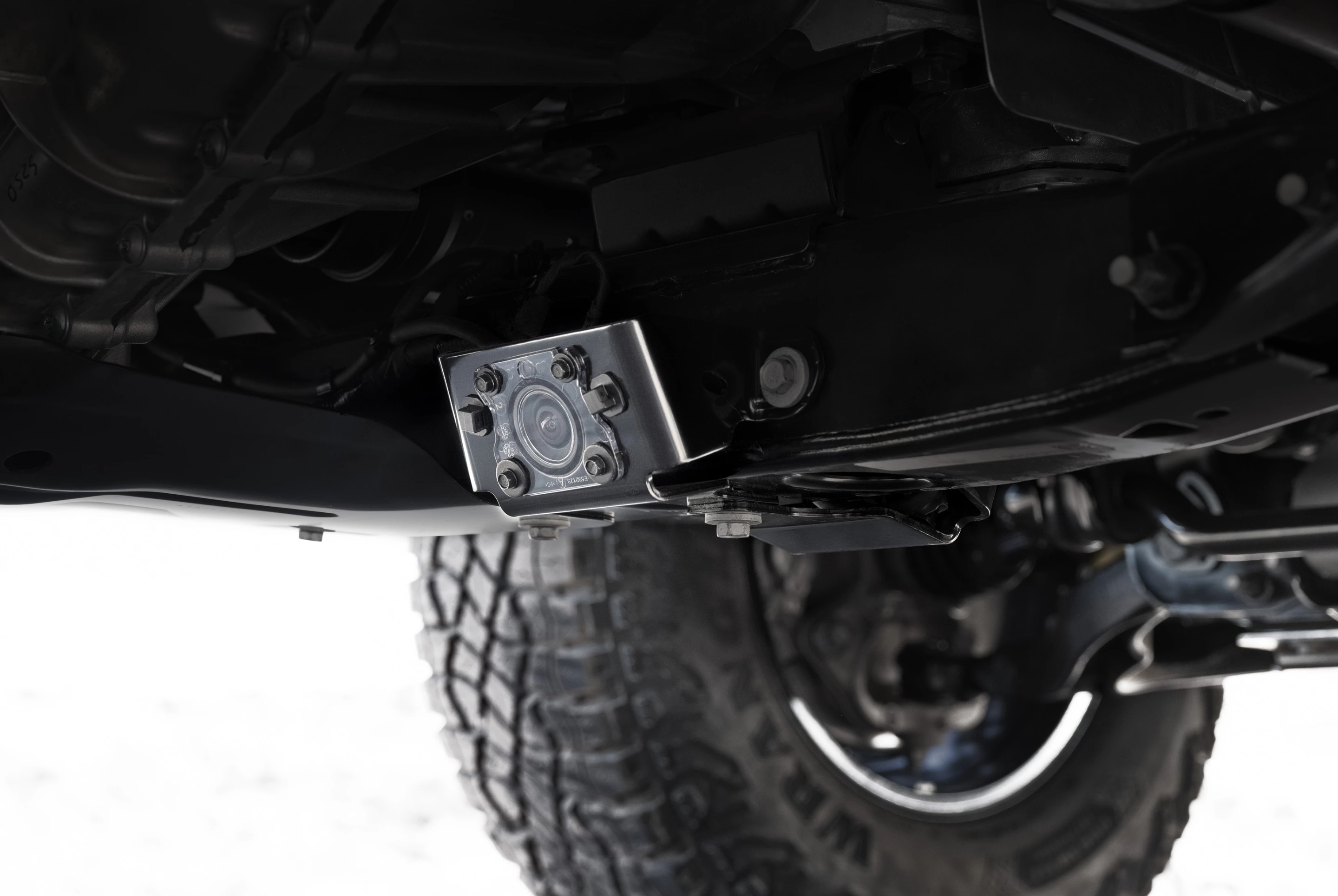 Available front- and rear-facing underbody cameras help keep the driver in command