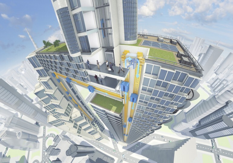 In Multi, ThyssenKrupp reckons its invented the world's first cable-free elevator (Image: ThyssenKrupp Elevator AG)