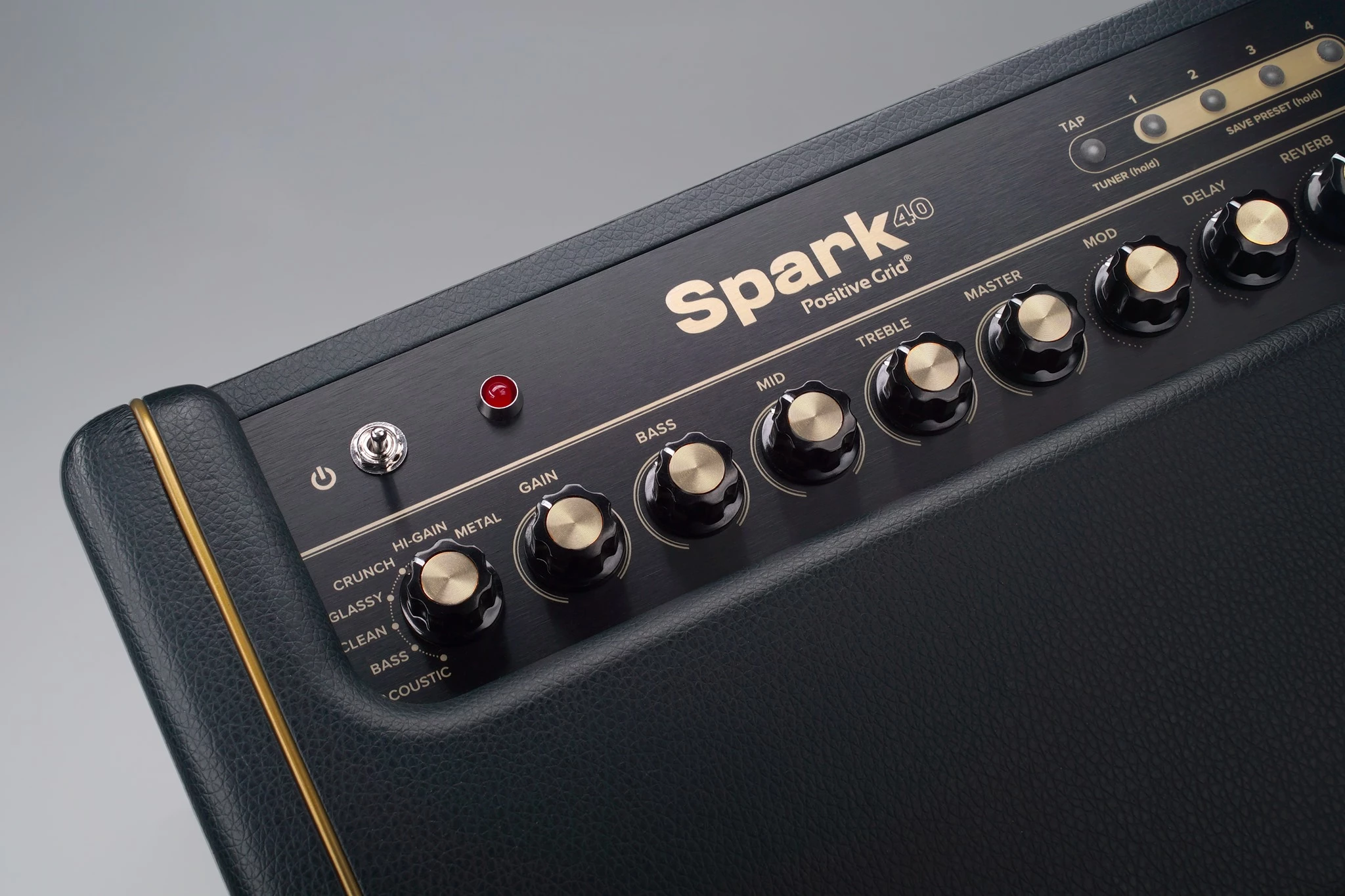 The Spark has seven tones built in, and four editable presets