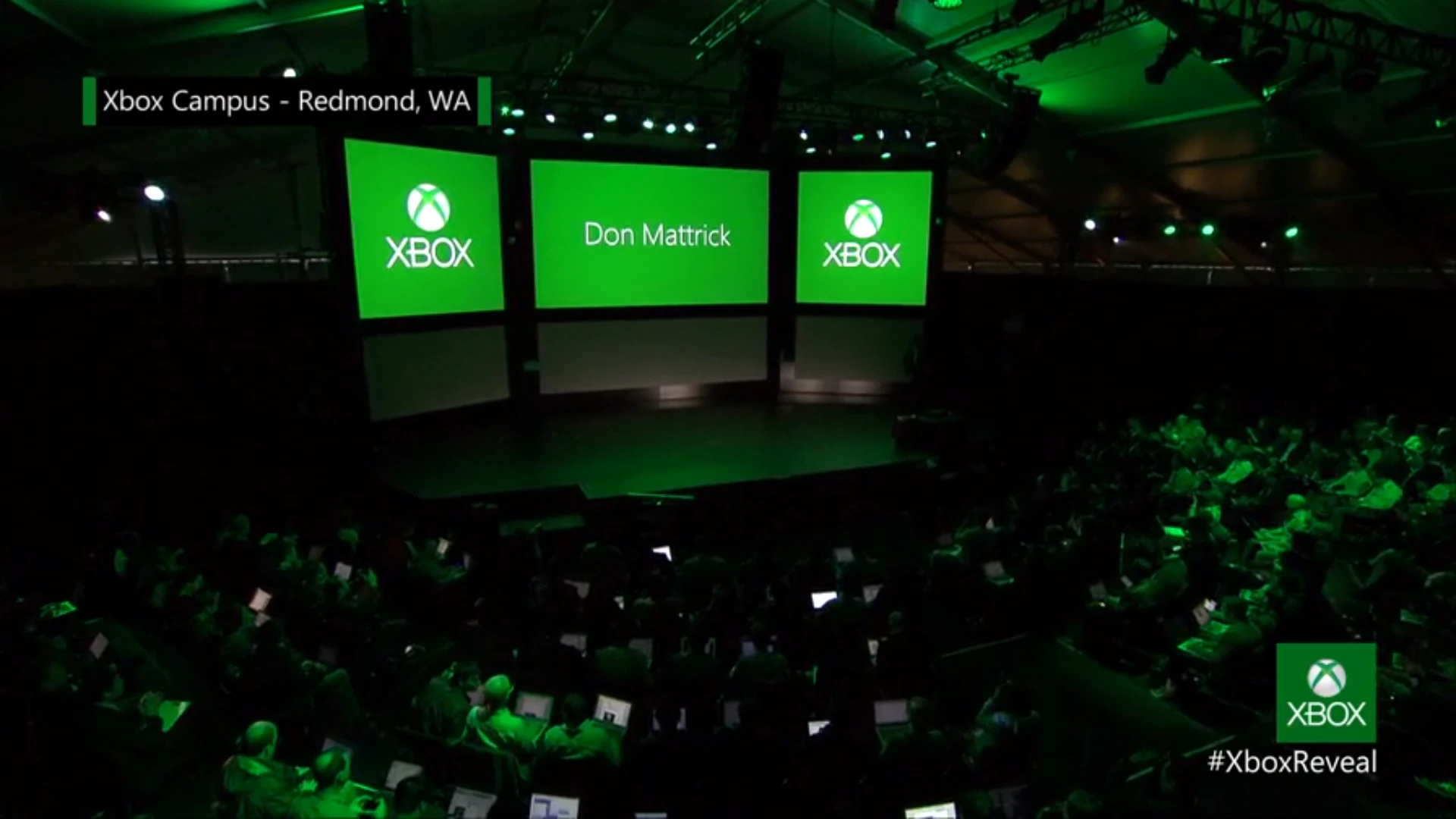 The Xbox One reveal event in Redmond