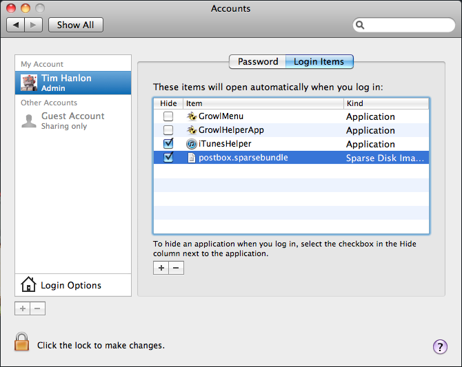 Mount your encrypted email on login