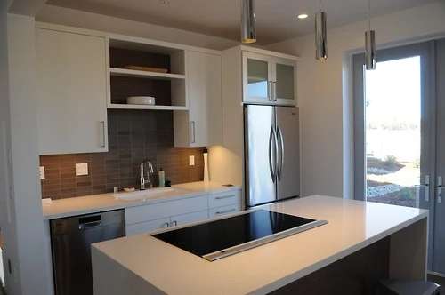LED lighting is used throughout the home to reduce energy consumption and also as a means of contributing to the well-being of the residents