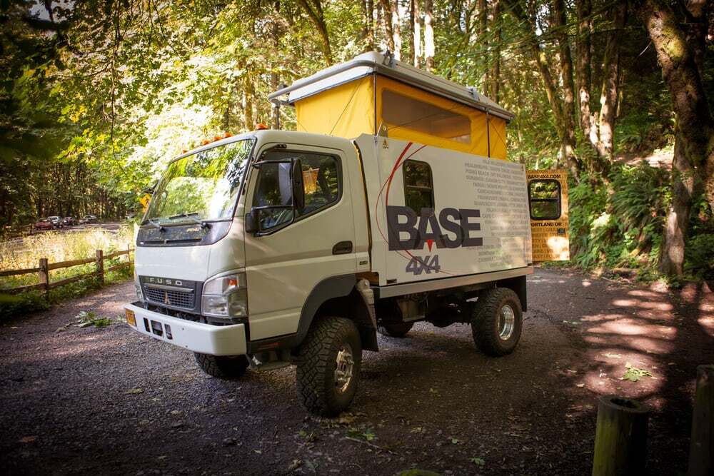 The Base 4x4 is based on a Mitsubishi Fuso Canter FG4x4