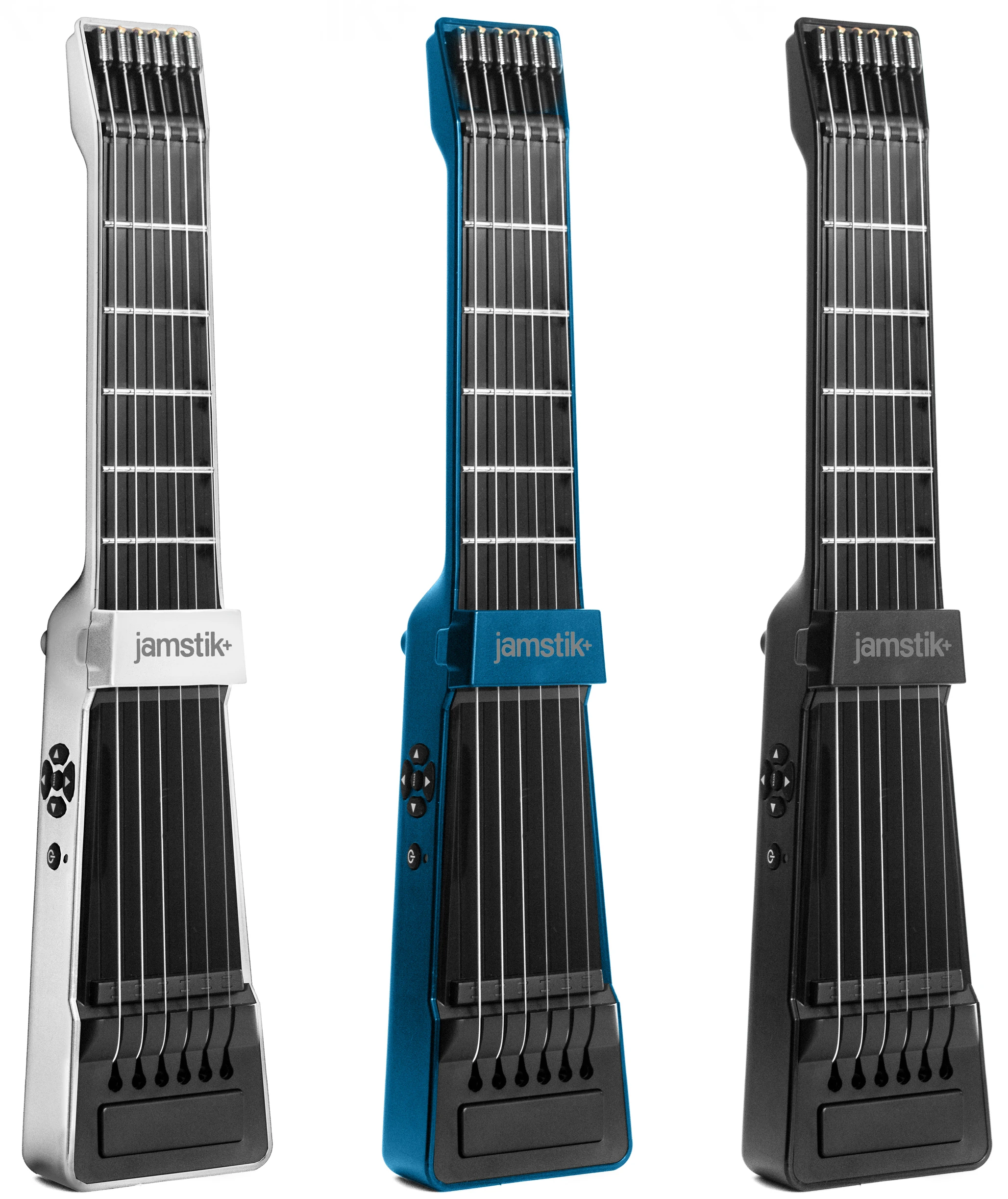 The jamstik+ sports six metal strings and five frets to give players a real feel for picking, fretting, bending, vibrato and sliding