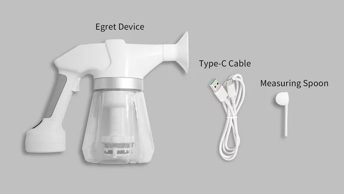 The design of the appliance is compact and comes with a USB cable to charge the device