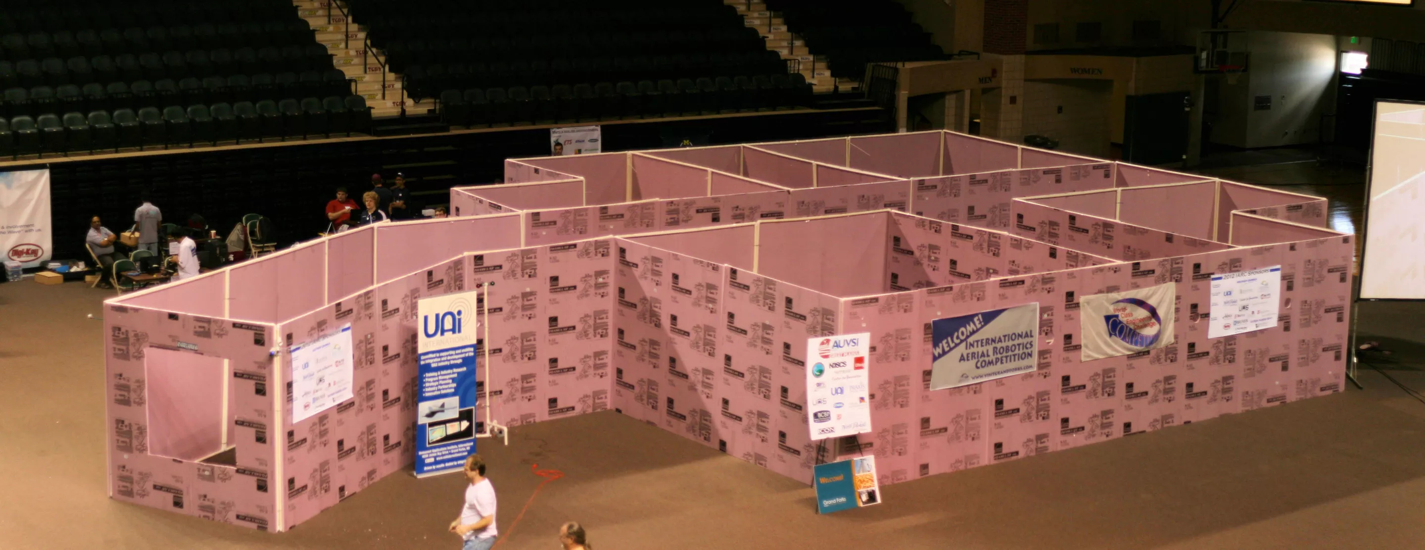 University of Michigan mockup of the target building (Photo: Michigan Autonomous Aerial Vehicles)
