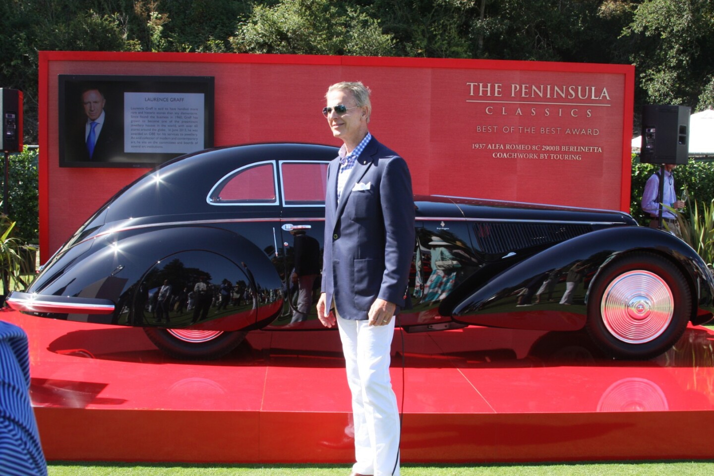 There was a constant cavalcade of people getting their picture taken with David Sydorick's 1937 Alfa Romeo 8C 2900B Berlinetta by Touring, and for good reason. After winning Best-of-Show at the 2018 Pebble Beach Concours d'Elegance, the Alfa won the Peninsula Classics Best-of-the-Best award in Paris in February (2019), then backed up to win at Villa D'Este in March (2019) and earn itself a second chance at the championship. It is already The world's most acclaimed concours car, and may not yet be finished with the silverware