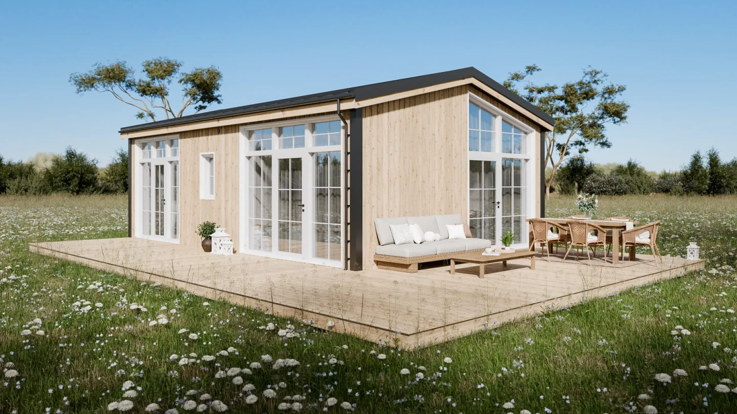 The Helena tiny house refuses to fold up small and that's exactly why it works