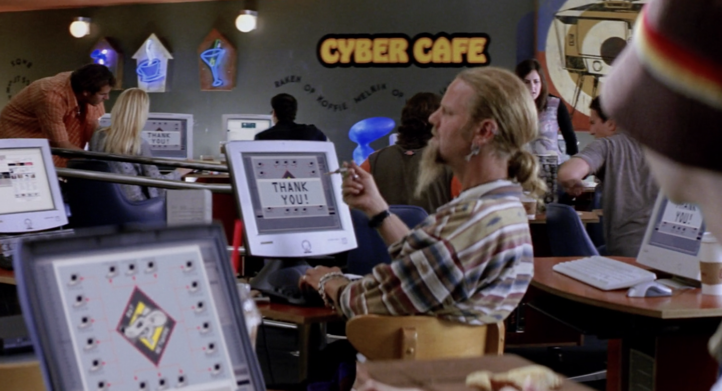 Hacking from a cyber cafe' in "The Core"
