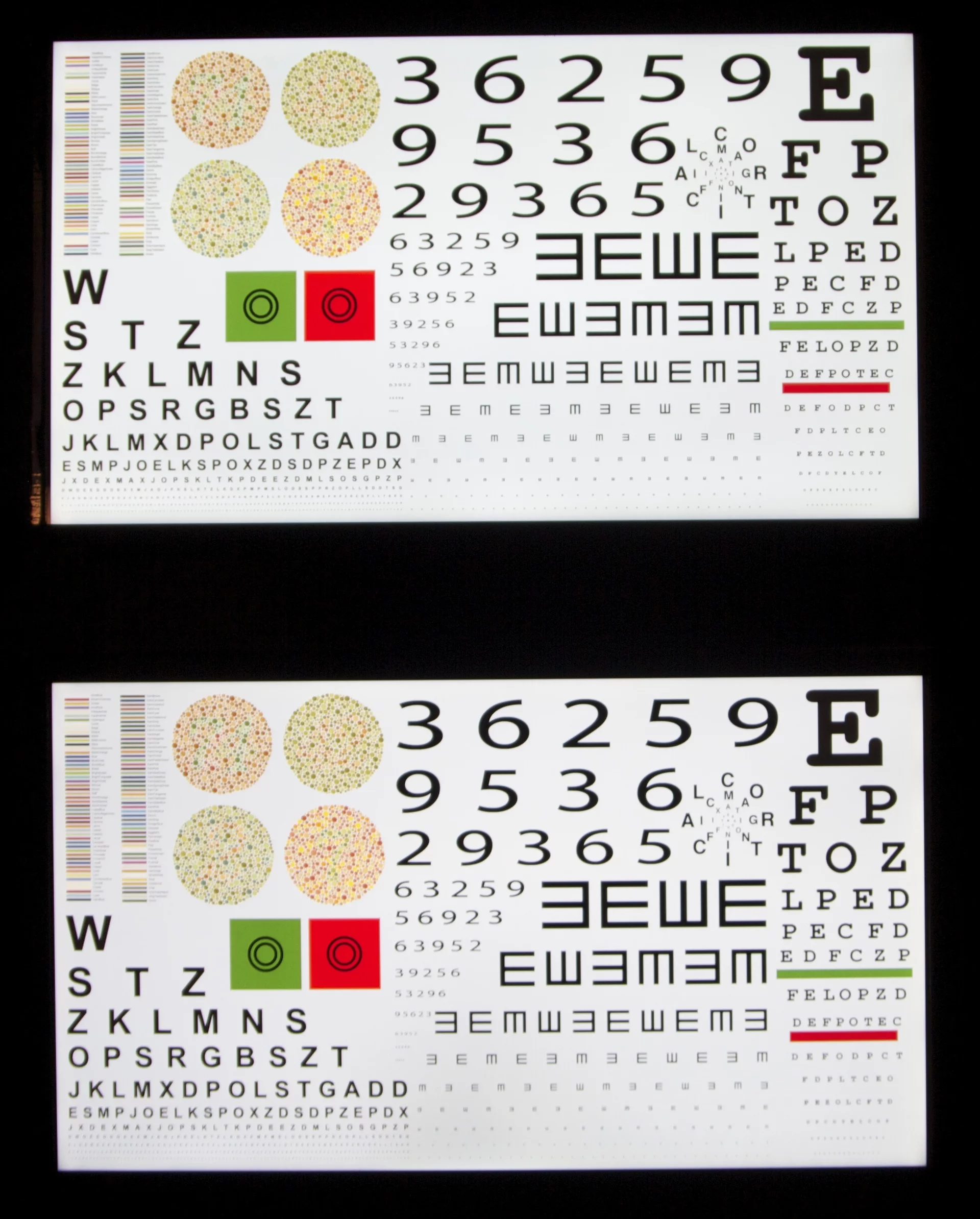 It's only marginally noticeable here but the 4K2K (bottom) is much sharper than the 1080p (top) when seen in person