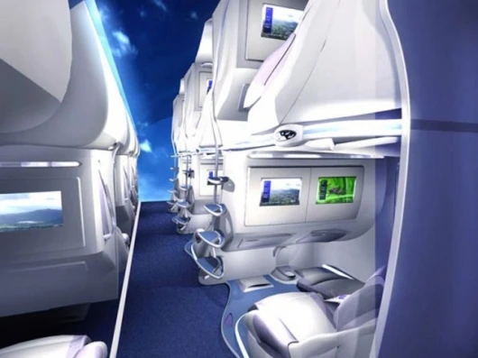 Mexican designer Mario Martinez Celis's futuristic reclining seat design did well in the 2008 'Create the Future Design Contest' (Credit: Mario Martinez Celis)