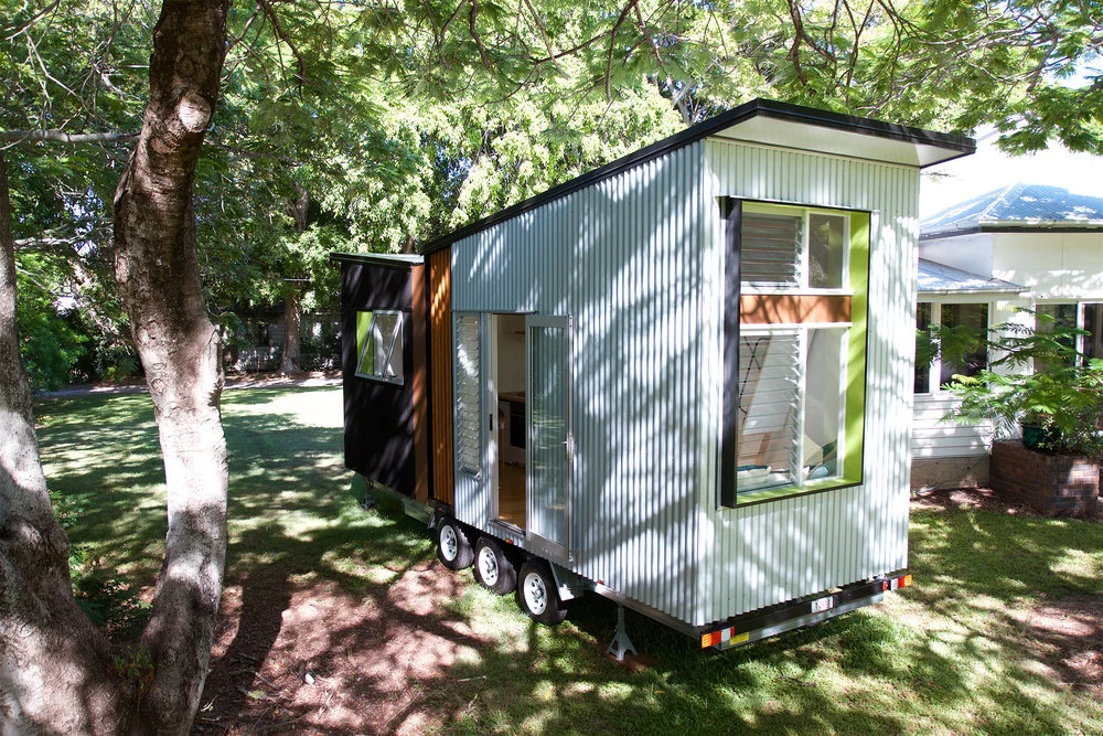 The Swallowtail is based on a triple-axle trailer