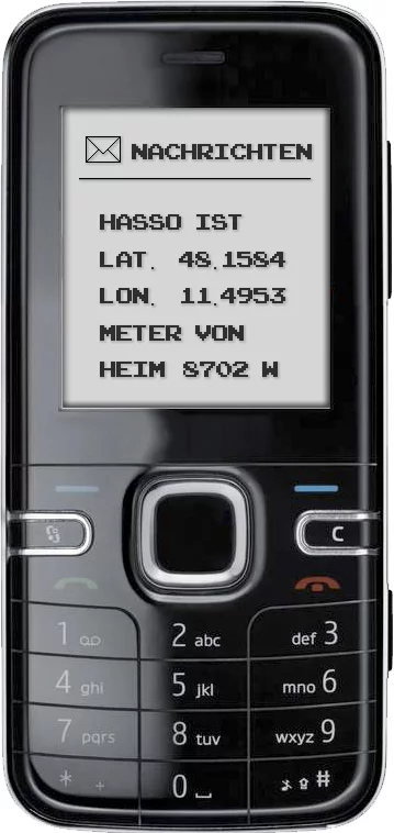 GEODOG software on a dumbphone usong SMS