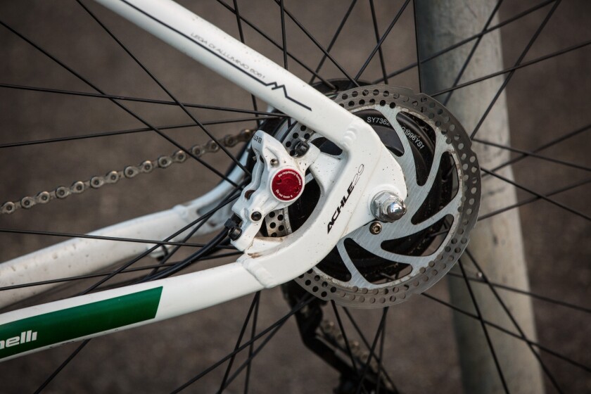 Benelli Achle 29 eBike: Benelli's own hydraulic rear disc brake system
