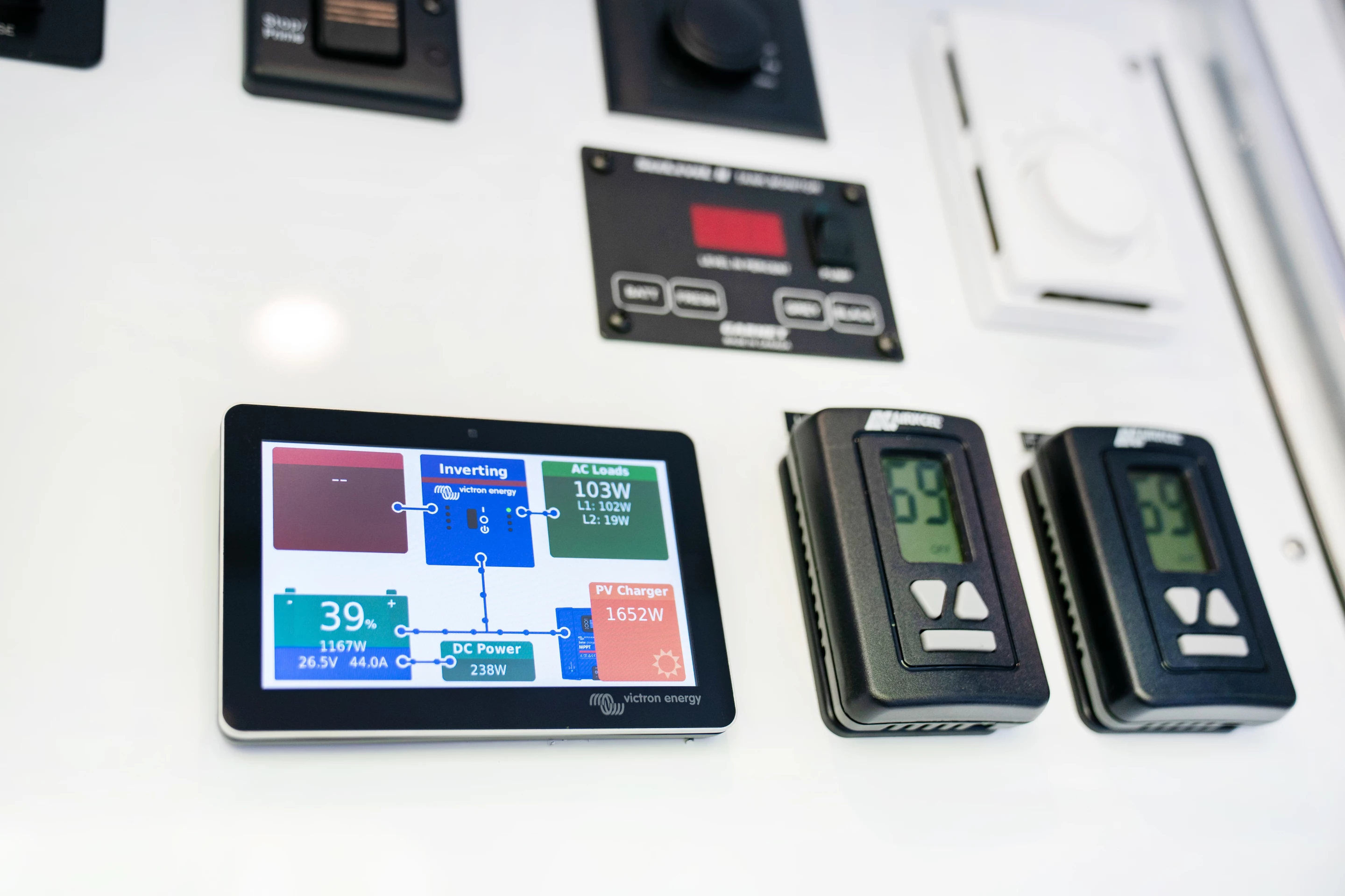 All that electrical and tech power brings in some serious control and monitoring hardware