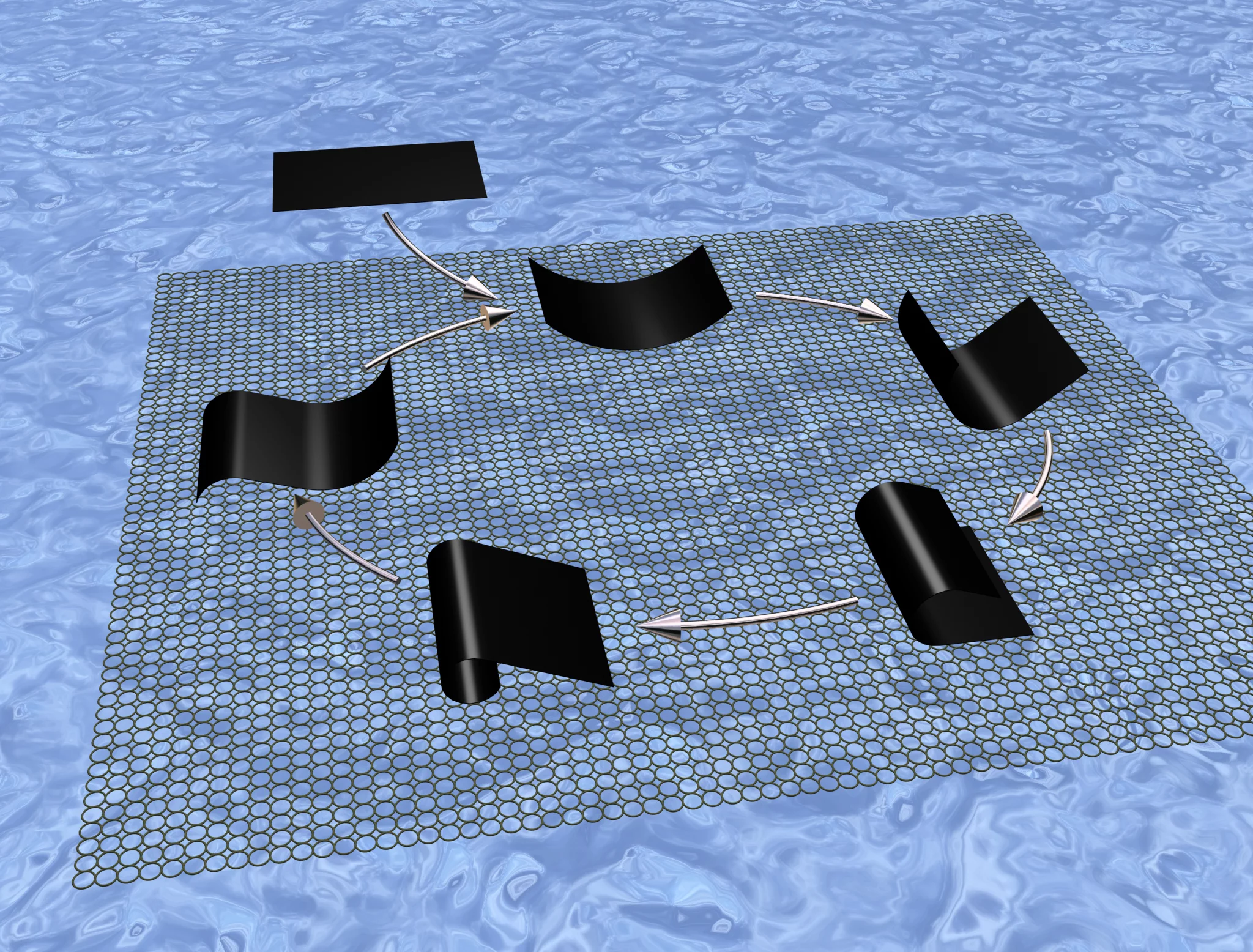 The new polymer film developed at MIT that generates power from water vapor (Image: Ning Zhang)