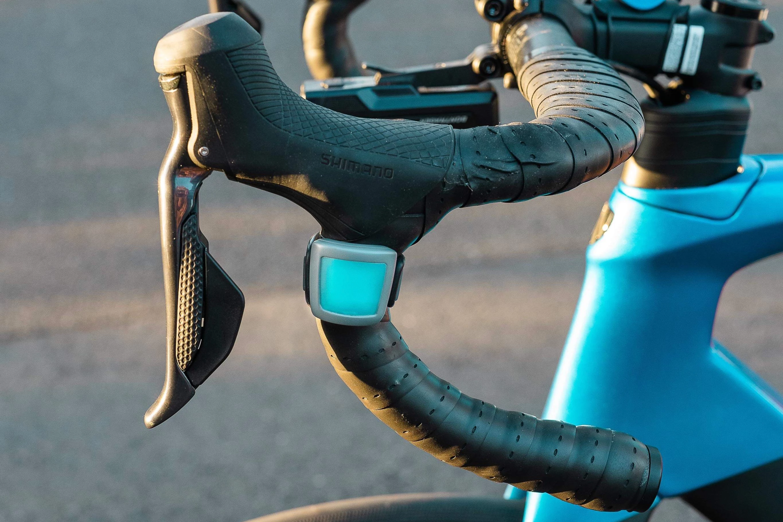 The Cleat It activation button can be mounted anywhere on the handlebars