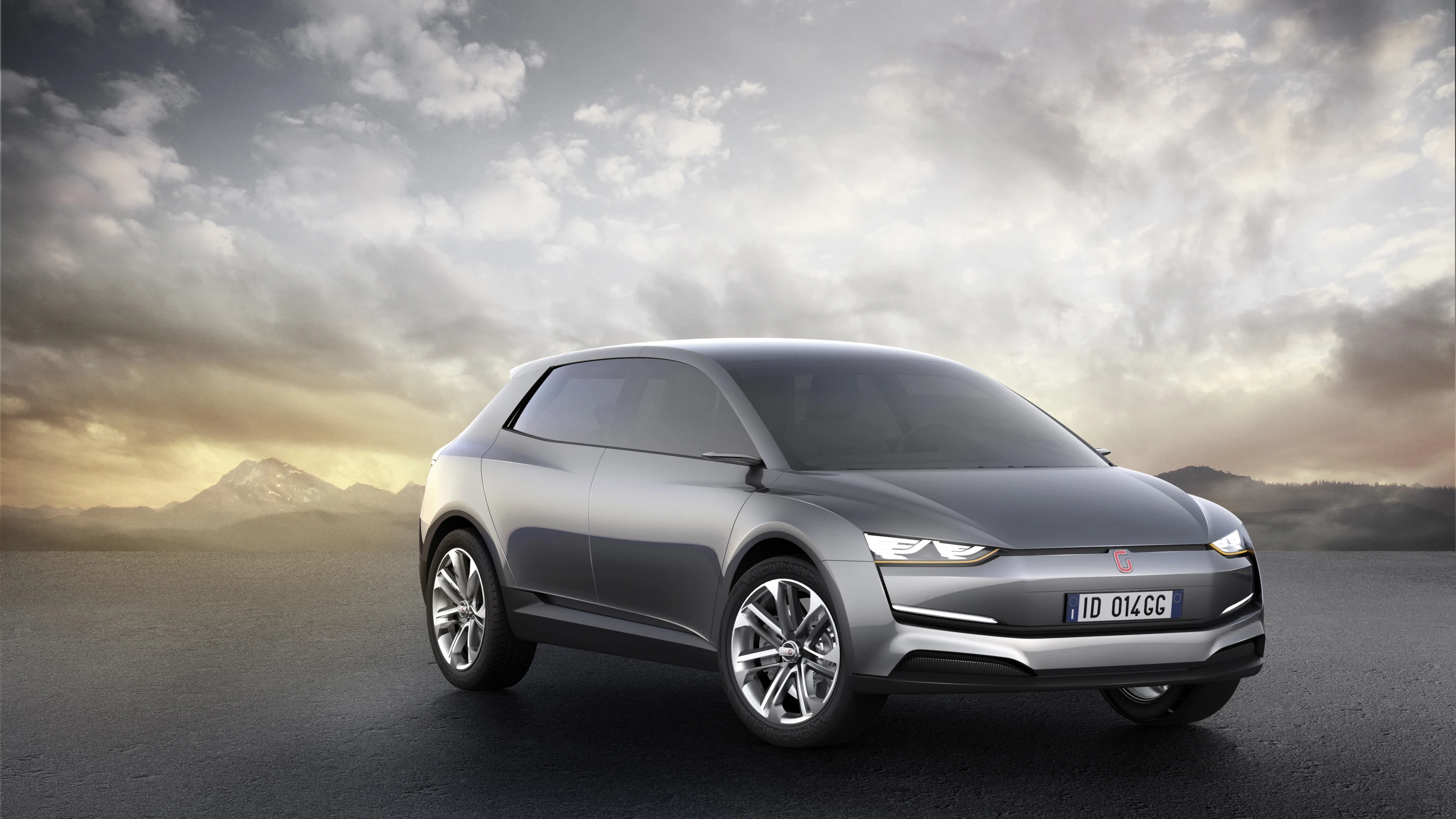 The Italdesign Giugiaro Clipper has wing cameras
