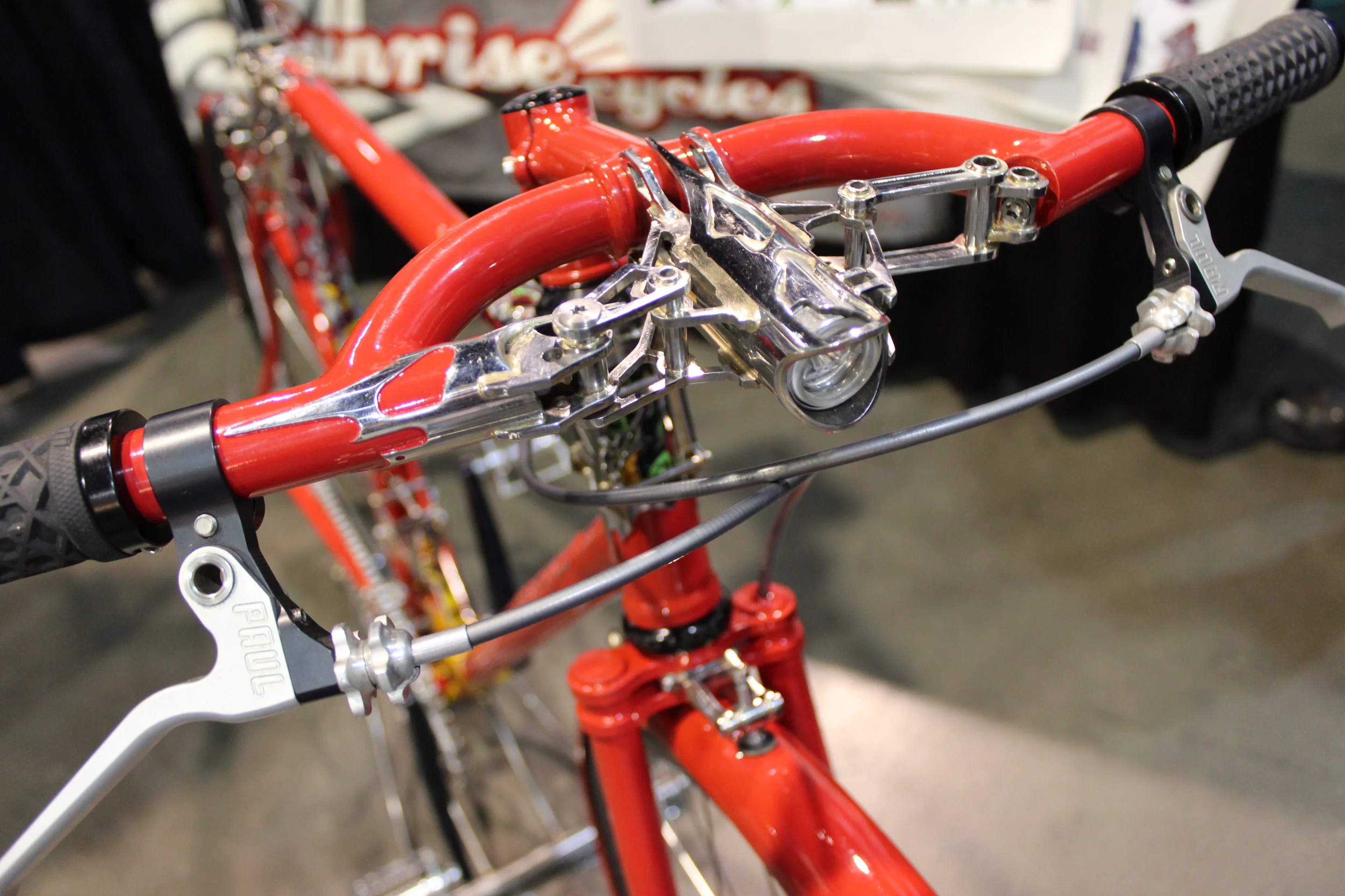Stainless steel headlight detailing on Sunrise Cycles' commuter bike